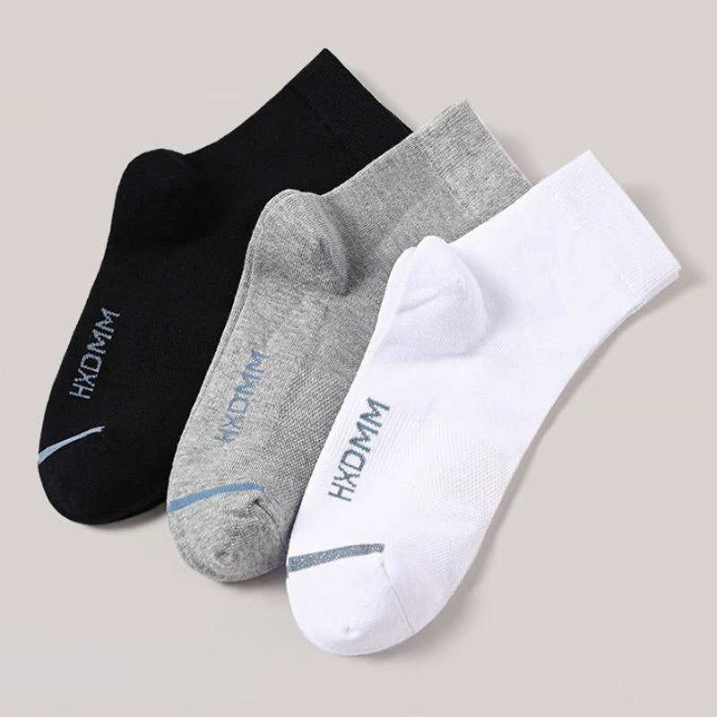 Plusock Solid Color Breathable Ankle Socks(3 Pairs) - image 2