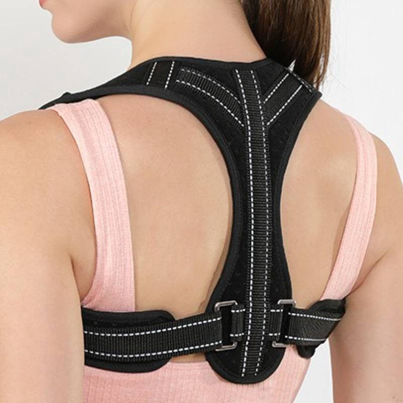 Plusock Adjustable Back Support Belt Posture Corrector - Black - 2XL - image 2