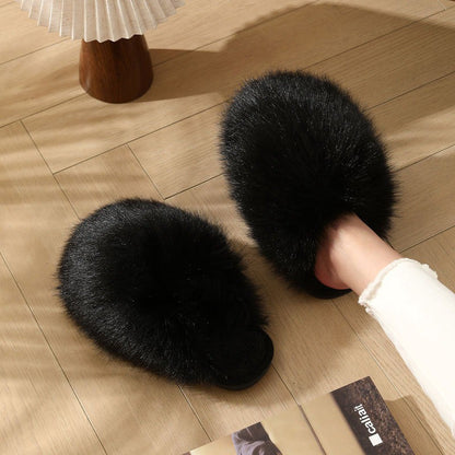 Plusock Plus Size Blush Plush Slippers - Black - EU44-45(US9-10) - image 4