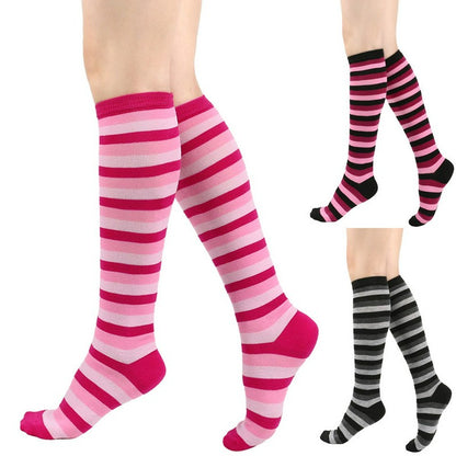 Plusock Soft Striped Knee High Socks (3 Pairs) - Multicolor - One Size - image 0