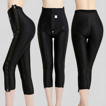 Plusock High-Waisted Adjustable Dual-Zip Capri Shaping Pants - image 2