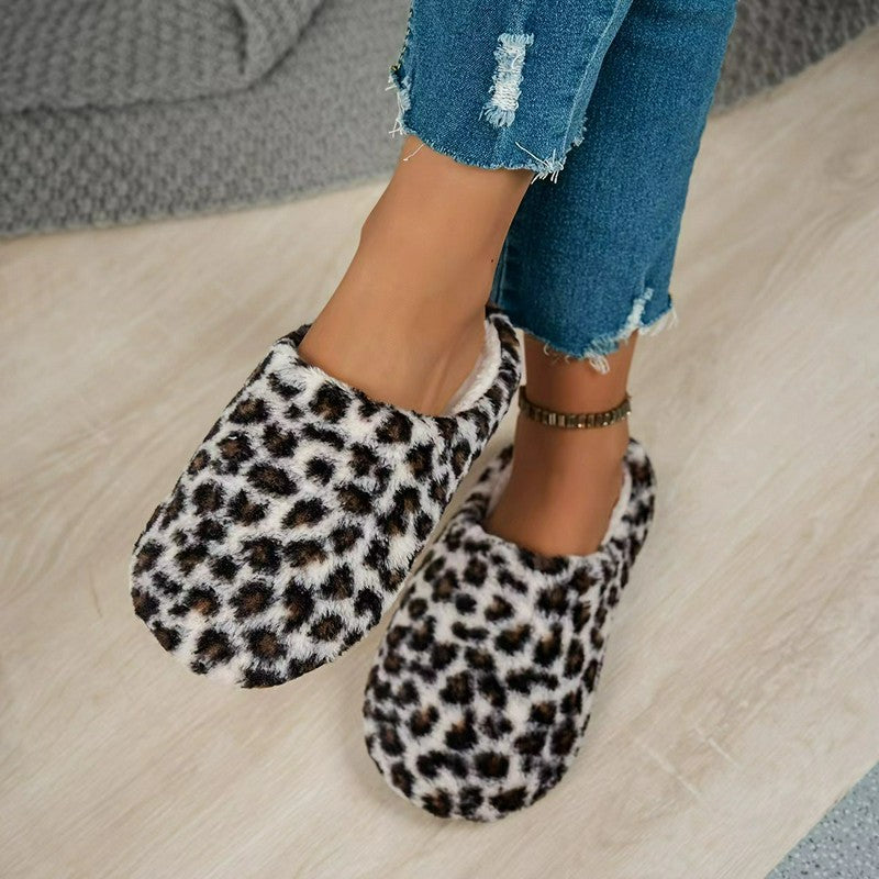 Plusock Cozy Leopard Plush Mule Slippers - image 2