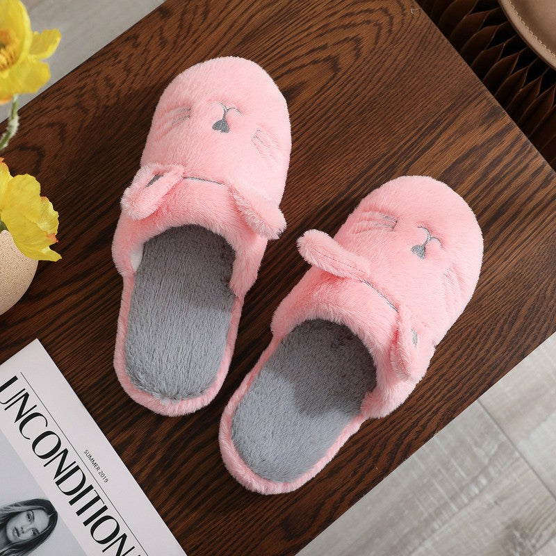 Plusock Cozy Cat Plush House Slippers - Pink - EU44-45(US10-11) - image 2