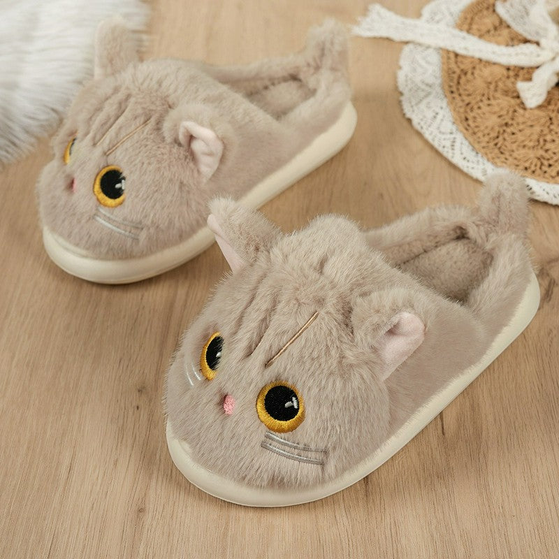 Plusock Cat Plush Soft Sole Indoor Slippers - image 5