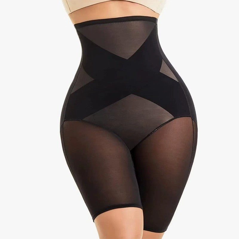 Plusock Sculpting Underbust Tummy Control Mid Thigh Shapewear - Black - 3XL - image 5
