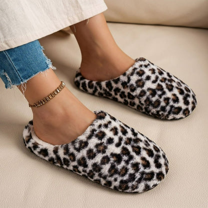 Plusock Cozy Leopard Plush Mule Slippers - image 4