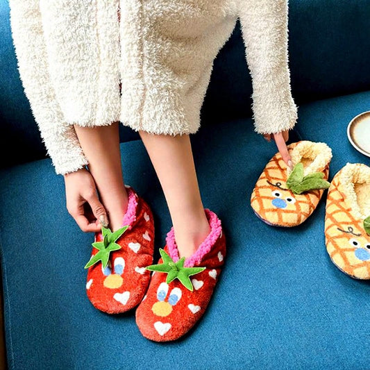 Plusock Tomato Blossom Coral Fleece Slipper Socks - image 0