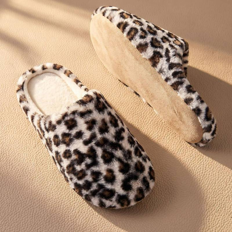 Plusock Cozy Leopard Plush Mule Slippers - image 3