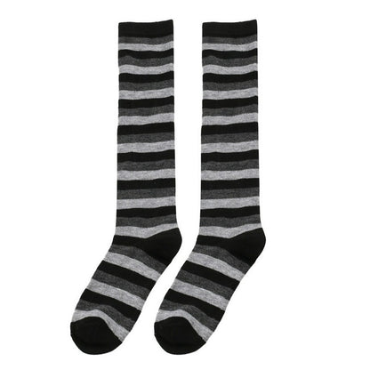 Plusock Soft Striped Knee High Socks (3 Pairs) - Dark Grey - One Size - image 4