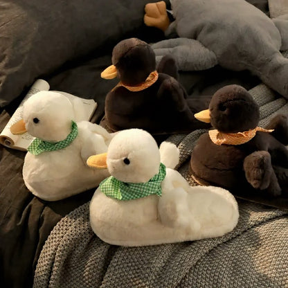 Plusock Plus Size Cozy Duck Scarf Plush Indoor Slippers - image 3