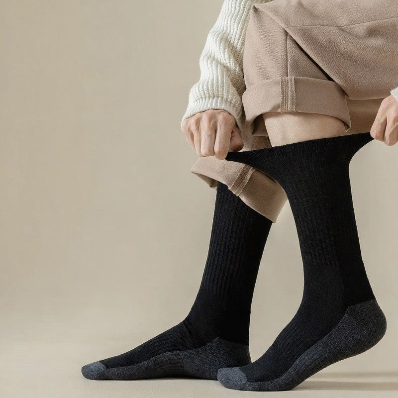 Plusock Plus Size Thickened Thermal Quarter  Socks(3 Pairs) - image 1