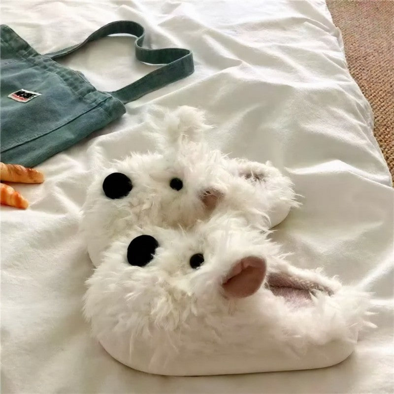 Plusock Cozy Puppy Plush House Slippers with Soft TPR Sole - image 5