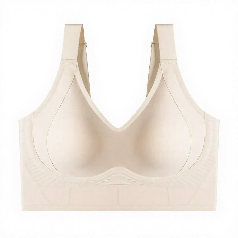 Plusock Longline Shaping Wireless Bra with 7-Row Adjustable Hooks - Nude - 6XL - image 15