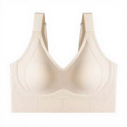 Plusock Longline Shaping Wireless Bra with 7-Row Adjustable Hooks - Nude - 6XL - image 15