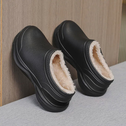 Plusock Cozy Plush Lined Slip On Winter Comfort Work Shoes - image 4