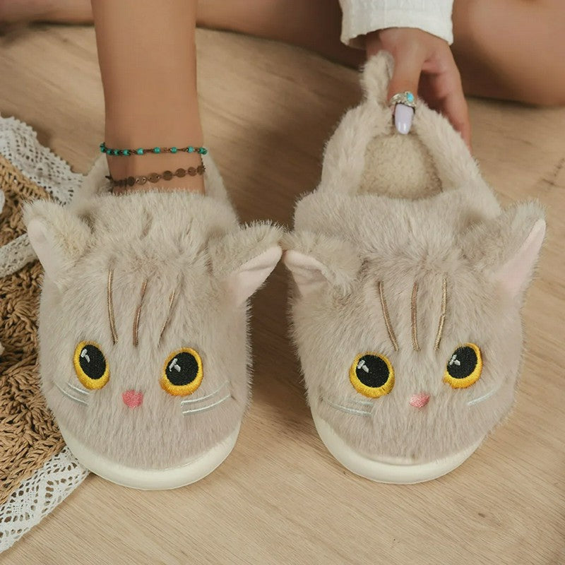 Plusock Cat Plush Soft Sole Indoor Slippers - image 3