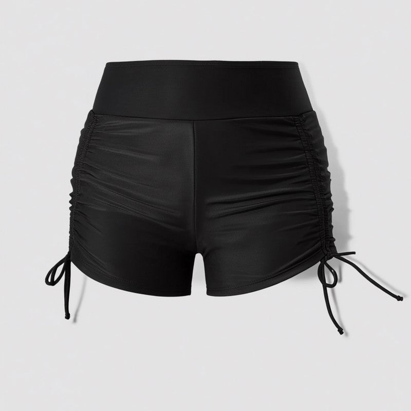 Plusock Black Ruched High Waist Swim Short - image 5