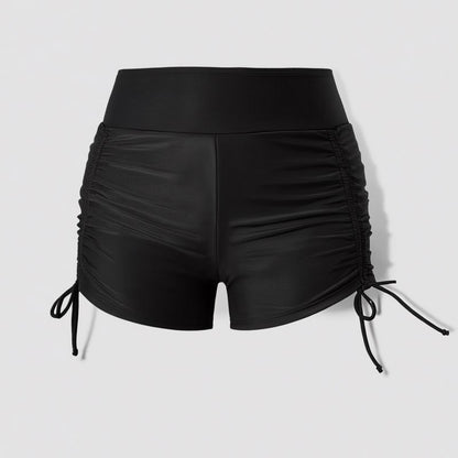Plusock Black Ruched High Waist Swim Short - image 5