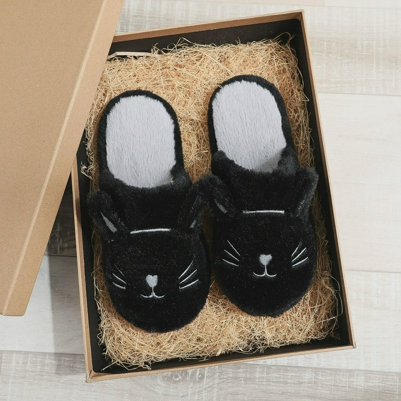 Plusock Cozy Cat Plush House Slippers - image 10