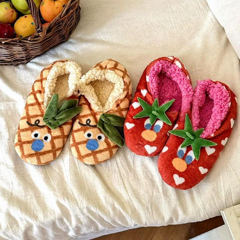 Plusock Tomato Blossom Coral Fleece Slipper Socks - image 6