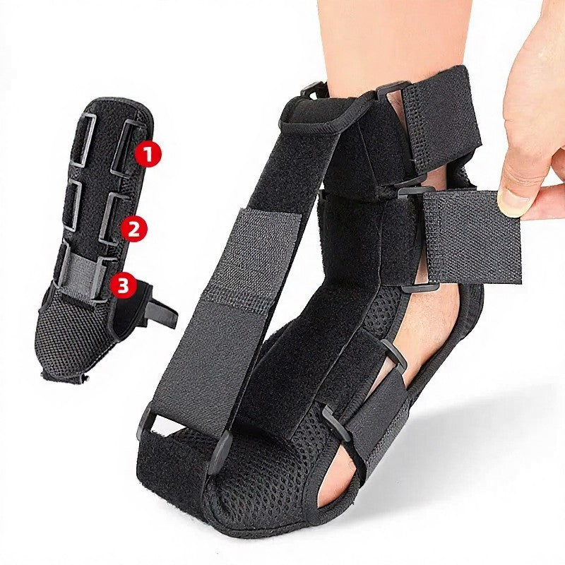 Plusock Breathable Open Heel Foot Drop Brace - Black - L - image 2
