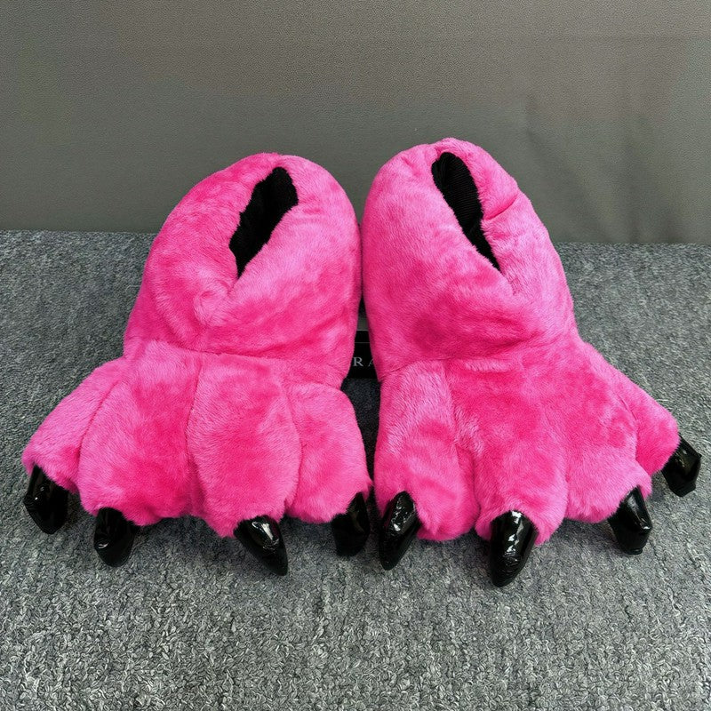 Plusock Monster Paw Plush House Slipper Socks - Rose - EU36-42(US3-8.5) - image 1