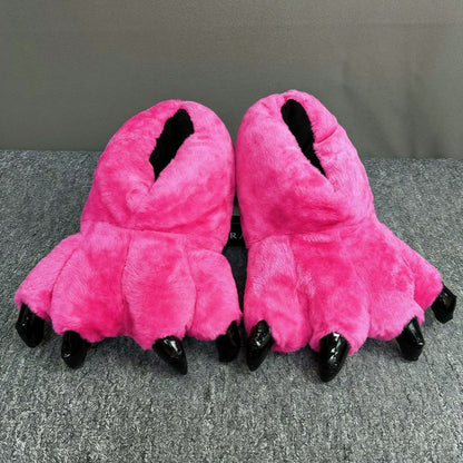 Plusock Monster Paw Plush House Slipper Socks - Rose - EU36-42(US3-8.5) - image 1