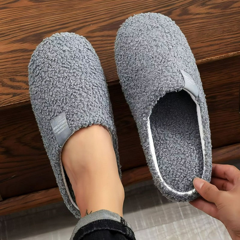 Plusock Cozy Solid Color House Slippers - Grey - EU44-45(US10-11) - image 5