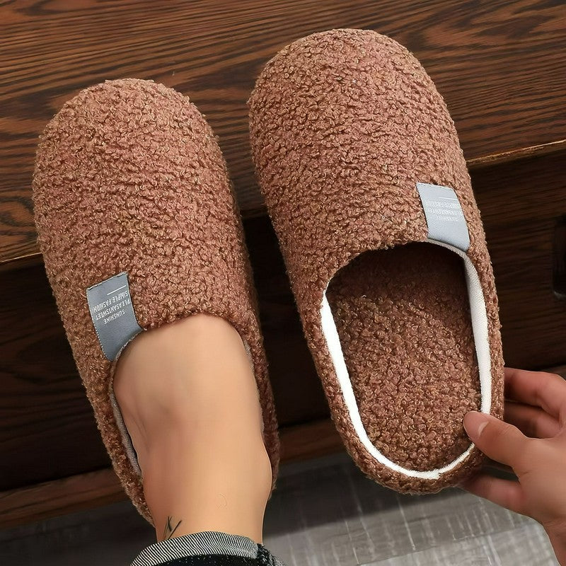 Plusock Cozy Solid Color House Slippers - Brown - EU44-45(US10-11) - image 4