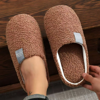 Plusock Cozy Solid Color House Slippers - Brown - EU44-45(US10-11) - image 4