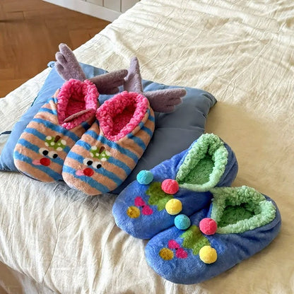 Plusock Tomato Blossom Coral Fleece Slipper Socks - image 5