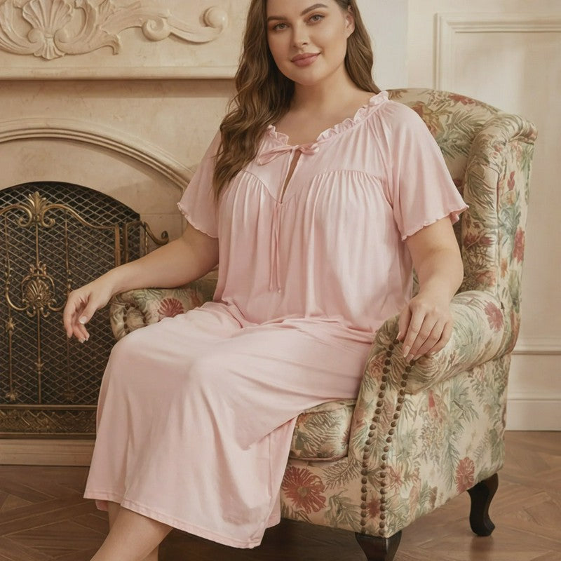 Plusock Blush Tie Front Nightgown - image 1