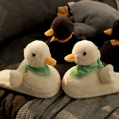 Plusock Plus Size Cozy Duck Scarf Plush Indoor Slippers - image 2