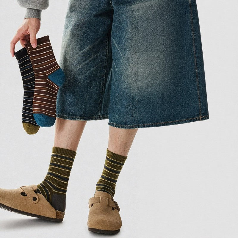 Plusock Vintage Striped Quarter Socks (2 Pairs) - image 7