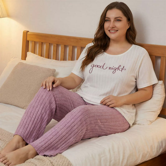 Plusock Good Night Ribbed Pajama Set - image 0