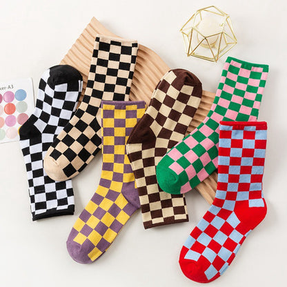 Plusock Checkerboard Street Crew Socks(6 Pairs) - image 1