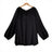Plusock Elegant Ruched V-Neck Lantern Sleeve Blouse - Top + Pants Set - 6XL - image 0