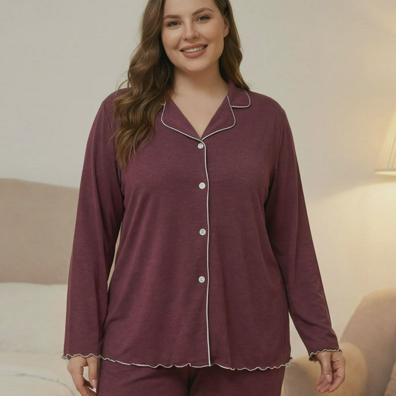 Plusock Classic Solid Color Pajama Set - image 2