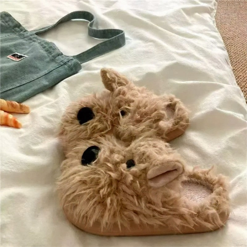 Plusock Cozy Puppy Plush House Slippers with Soft TPR Sole - image 2