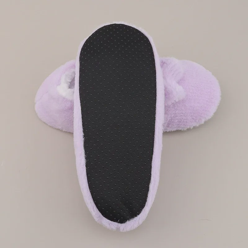 Plusock Lavender Bow Plush Slipper Socks - image 6