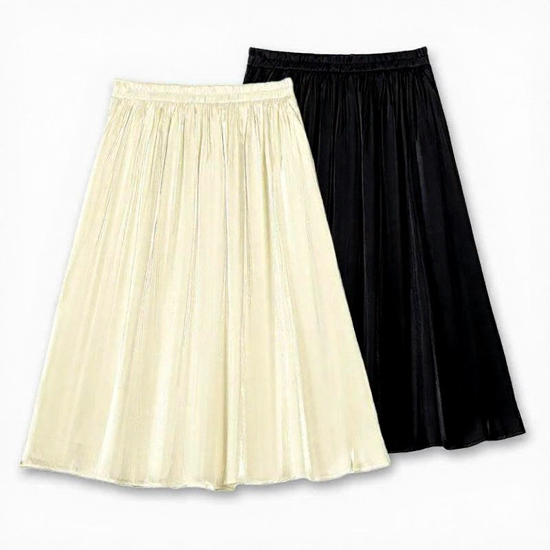 Plusock Silky Pleated Midi Skirt - image 0