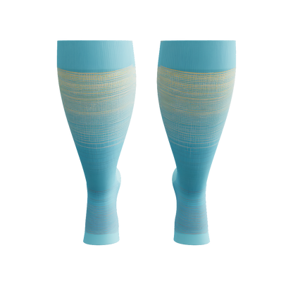 Plusock Plus Size Color Stripes Open Toe Compression Socks(3 Pairs)