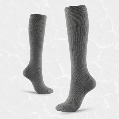 Plus Size Solid Color Anti-slip Compression Socks(6 Pairs)