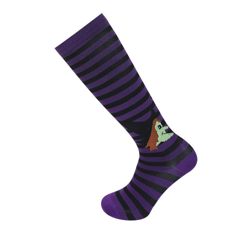 Halloween Holiday Soft Cotton Compression Socks(3 Pairs)