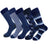 Plusock Deep Blue Crew Socks(5 Pairs)