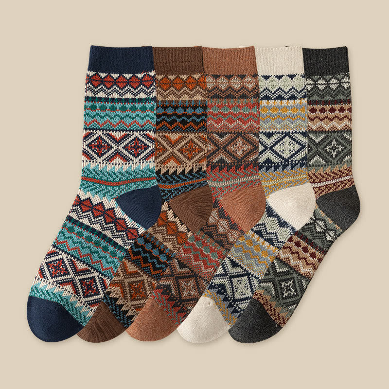 Plus Size Retro Breathable Quarter Socks(3 Pairs)