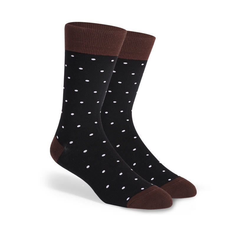 Plus Size Color Stripes Crew Socks(6 Pairs)