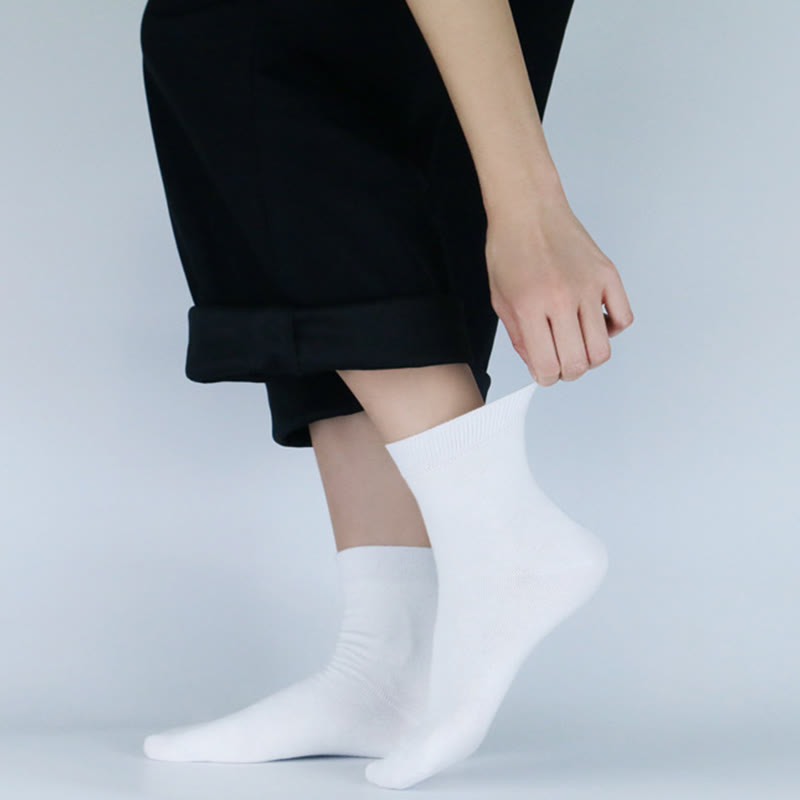 Plus Size Cotton Thick Quarter Socks(3 Pairs)