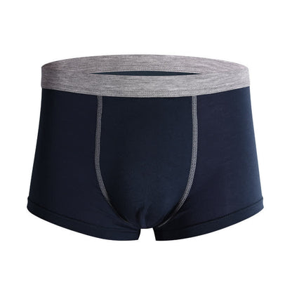 Plusock Plus Size Solid Color Fly Boxer Briefs(6 Packs)