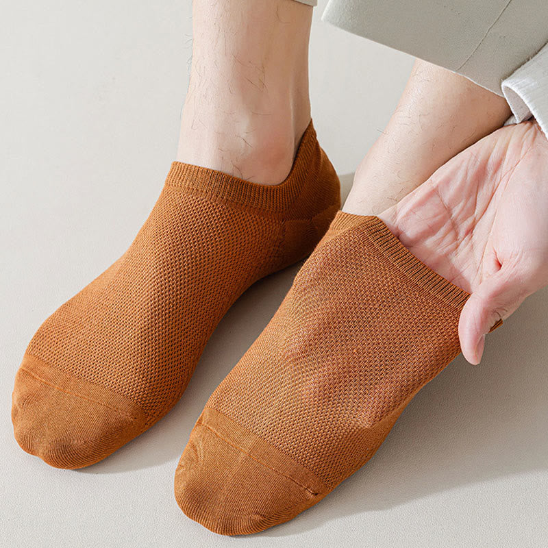 Plus Size Mesh Massage No Show Socks(5 Pairs)